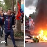 Paris in a mixture of celebration and confrontation